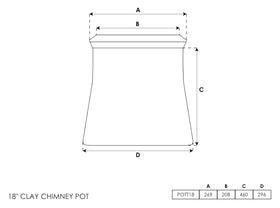 Terracotta Clay Chimney Pot 18 Inch - 0