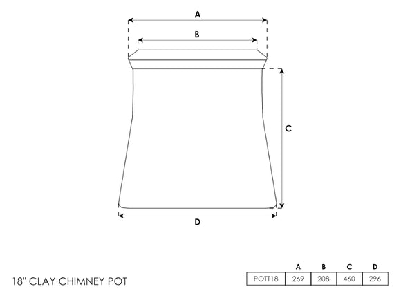 Terracotta Clay Chimney Pot 18 Inch