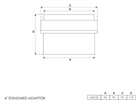 Budget Stove Flue Pipe Adapter 4 Inch - 0