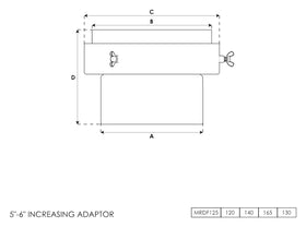 Dura Flue Premium Increasing Adapter 5-6 Inch - 0