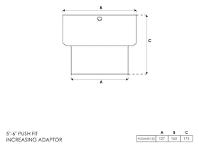 Push Fit Stove Flue Pipe Increasing Adapter 5-6 Inch - 0