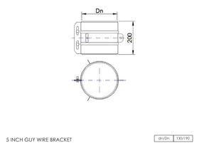 DTW Guy Wire Bracket 5 Inch MB - 0