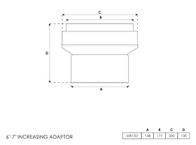 Budget Increasing Adapter 6-7 Inch - 0