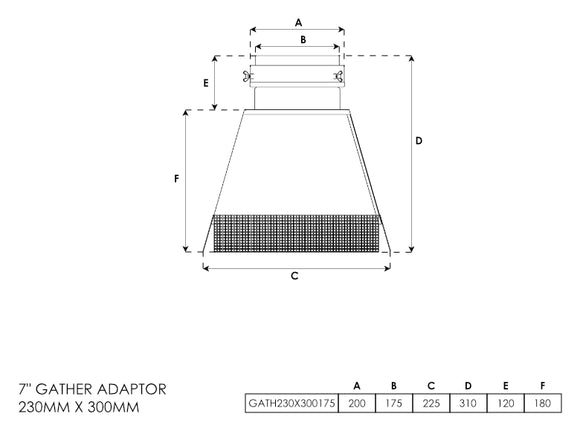 Gather Adapter 230mm x 300mm 7 Inch