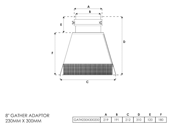 Gather Adapter 230mm x 300mm 8 Inch