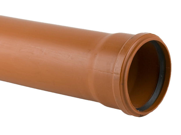 110MM U/G SINGLE SOCKET PIPE 6M Henshaws Roofing & Building