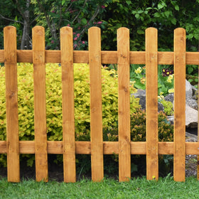 Pale Picket Fence Panel 6ft x 3ft (1.83m x 0.9m) - Pack of 3 (Delivery Only) - 0