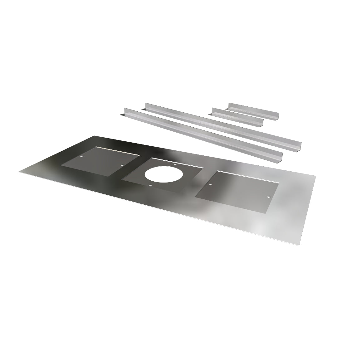 Closure Plate with Centre Hole and Brackets 400 x 1000mm