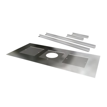 Closure Plate with Centre Hole and Brackets 400 x 1000mm