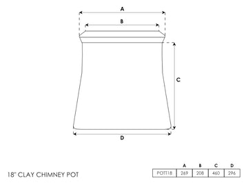 Terracotta Clay Chimney Pot 18 Inch - 0