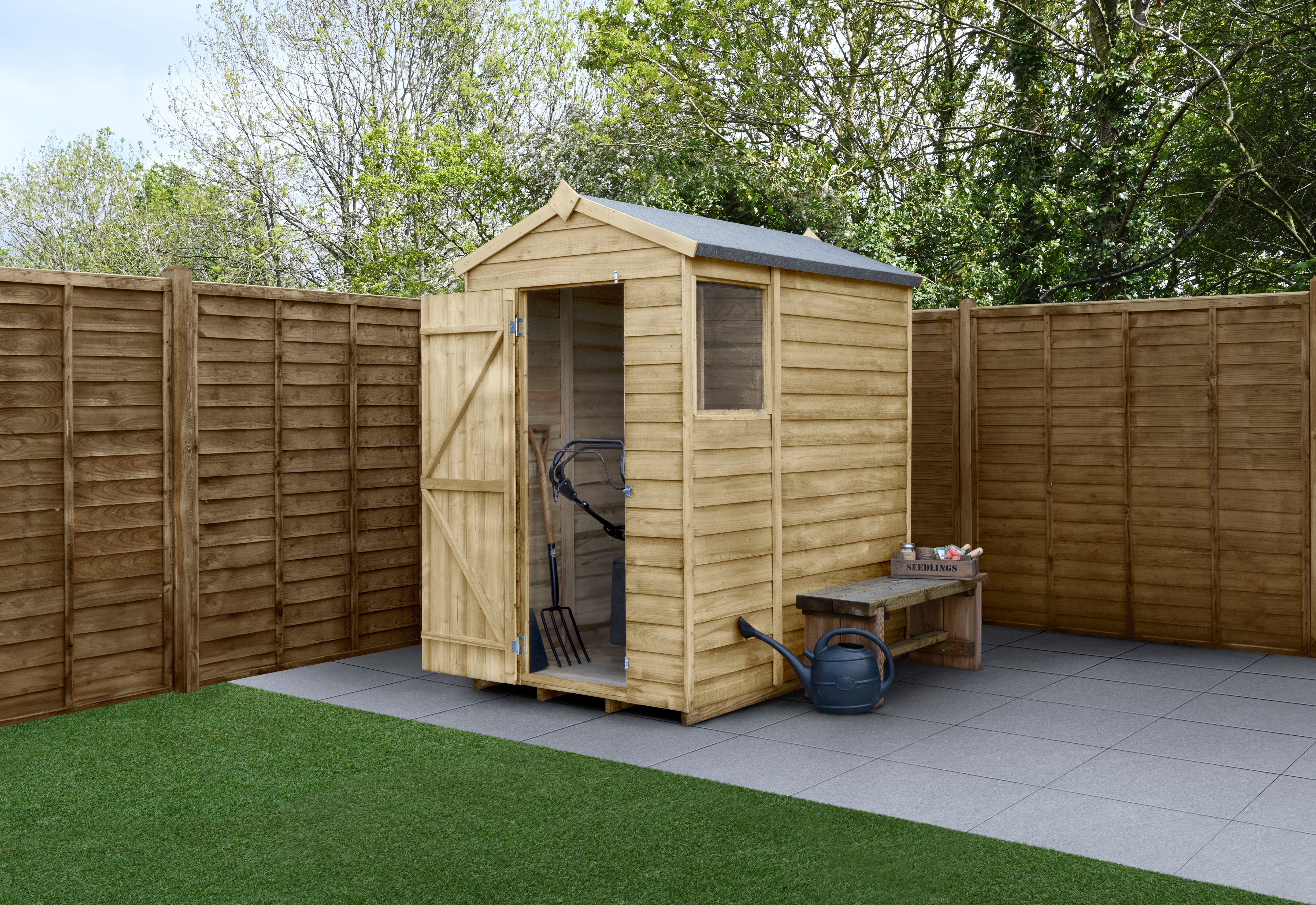 4LIFE Apex Shed 4x6 - Single Door - 1 Window (Delivery Only) | Henshaws ...