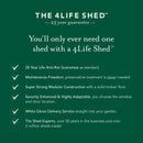 4LIFE Apex Shed 4x6 - Single Door - No Windows (Delivery Only)-12