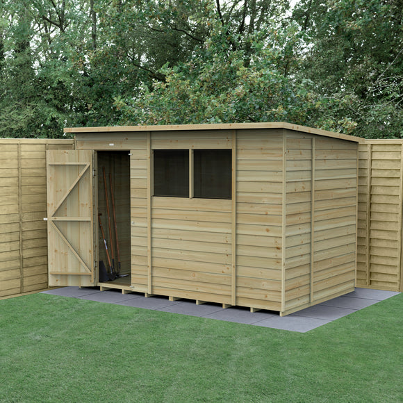 4LIFE Pent Shed 10x6 - Single Door - 2 Windows (Delivery Only)