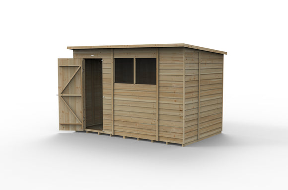 4LIFE Pent Shed 10x6 - Single Door - 2 Windows (Delivery Only)