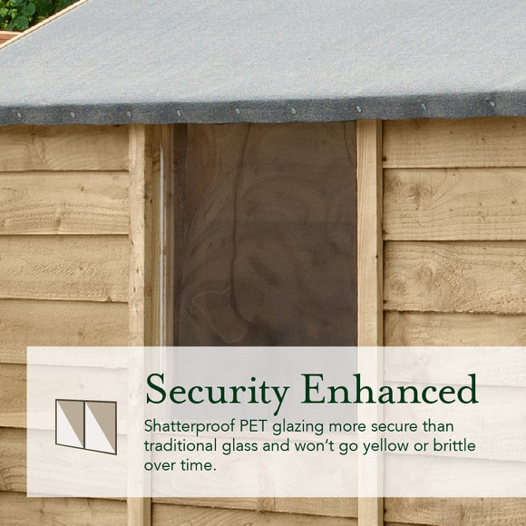 4LIFE Pent Shed 10x6 - Single Door - 2 Windows (Delivery Only)