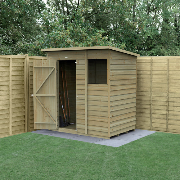 4LIFE Pent Shed 6x4 - Single Door - 1 Window (Delivery Only)