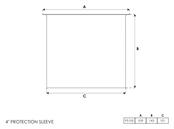 Protection Insert Sleeve 4 Inch