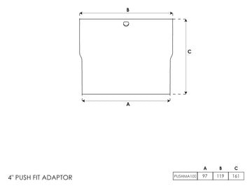 Push Fit Stove Flue Pipe Adapter 4 Inch - 0