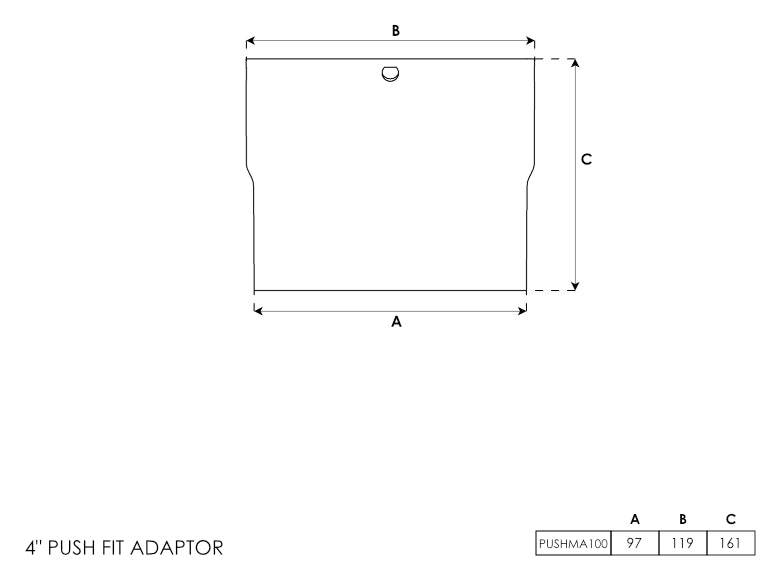 Push Fit Stove Flue Pipe Adapter 4 Inch - 0