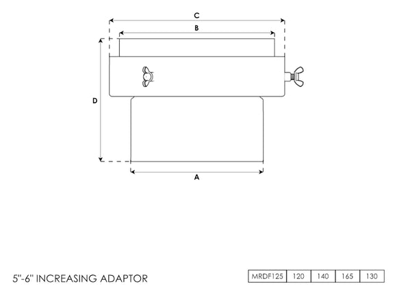 Dura Flue Premium Increasing Adapter 5-6 Inch