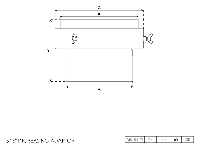 Dura Flue Premium Increasing Adapter 5-6 Inch - 0