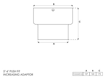 Push Fit Stove Flue Pipe Increasing Adapter 5-6 Inch - 0