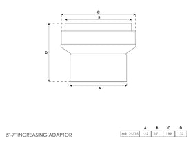 Budget Increasing Adapter 5-7 Inch - 0