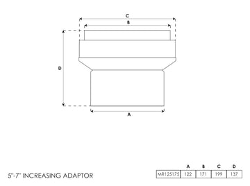 Budget Increasing Adapter 5-7 Inch - 0