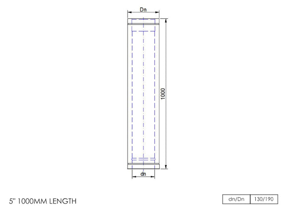 DTW 1000mm Straight Length 5 Inch MB