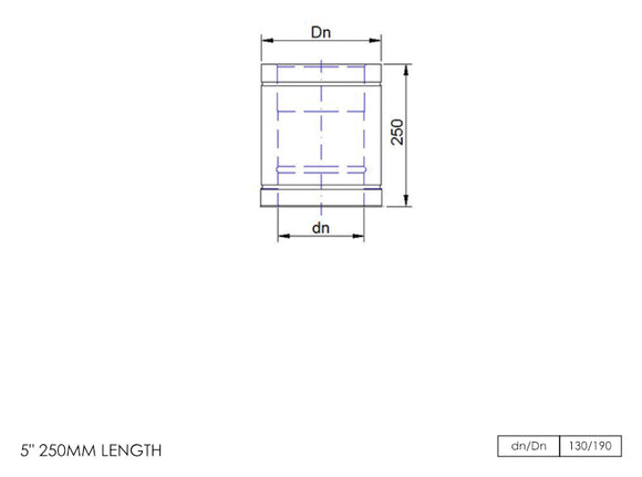 DTW 250mm Straight Length 5 Inch MB