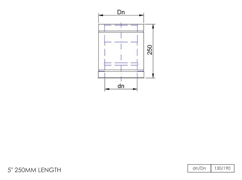 DTW 250mm Straight Length 5 Inch MB - 0