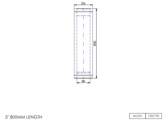 DTW 800mm Straight Length 5 Inch MB