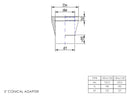 DTW Single to Twin Wall Adapter Conical 5 Inch MB-2