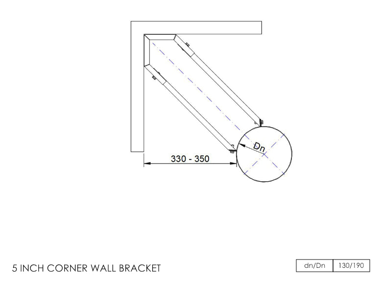 DTW Corner Wall Support 5 Inch MB - 0