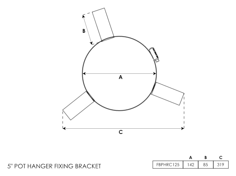 Stainless Steel Pot Hanger Fixing Bracket 6 Inch - 0
