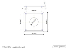 DTW Firestop Masking Plate 5 Inch MB - 0