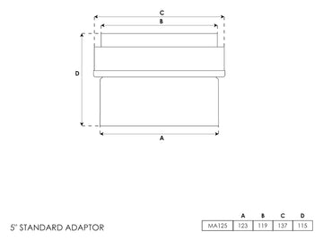 Budget Stove Flue Pipe Adapter 5 Inch - 0
