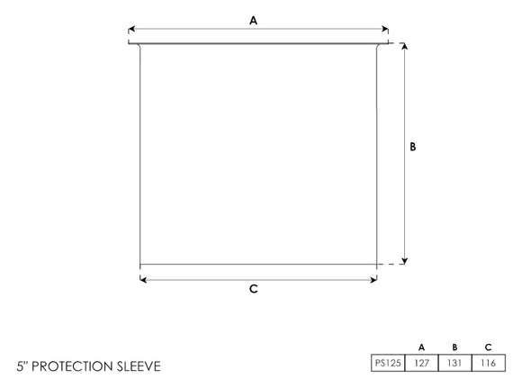 Protection Insert Sleeve 5 Inch