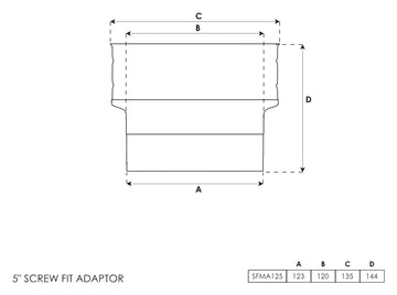 Screw Fit Stove Flue Pipe Adapter 5 Inch - 0
