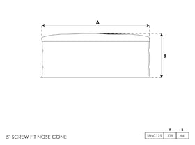 Screw Fit Nose Cone 5 Inch - 0