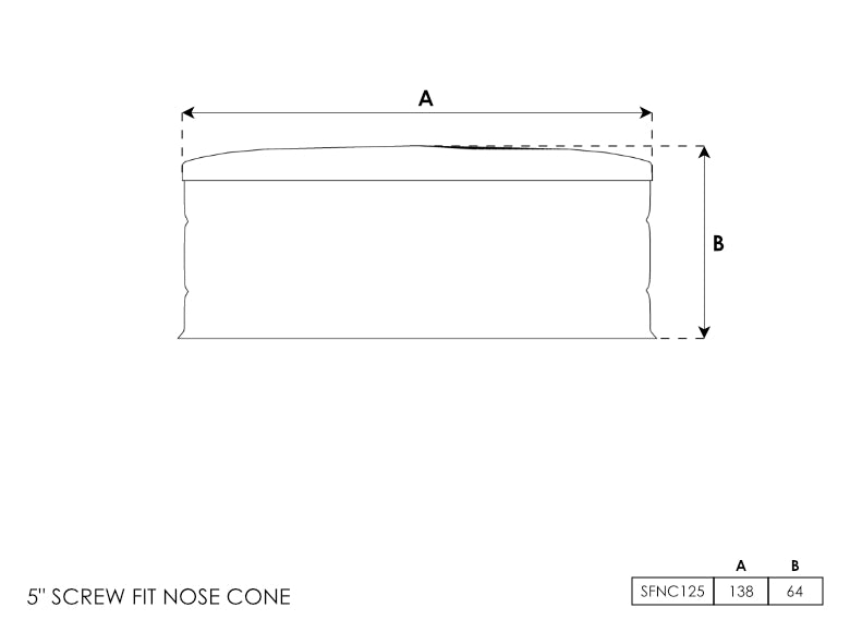 Screw Fit Nose Cone 5 Inch - 0