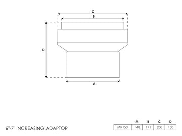 Budget Increasing Adapter 6-7 Inch - 0
