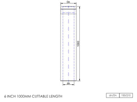 DTW 1000mm Cuttable Length with Fusion Locking Band 6 Inch MB - 0