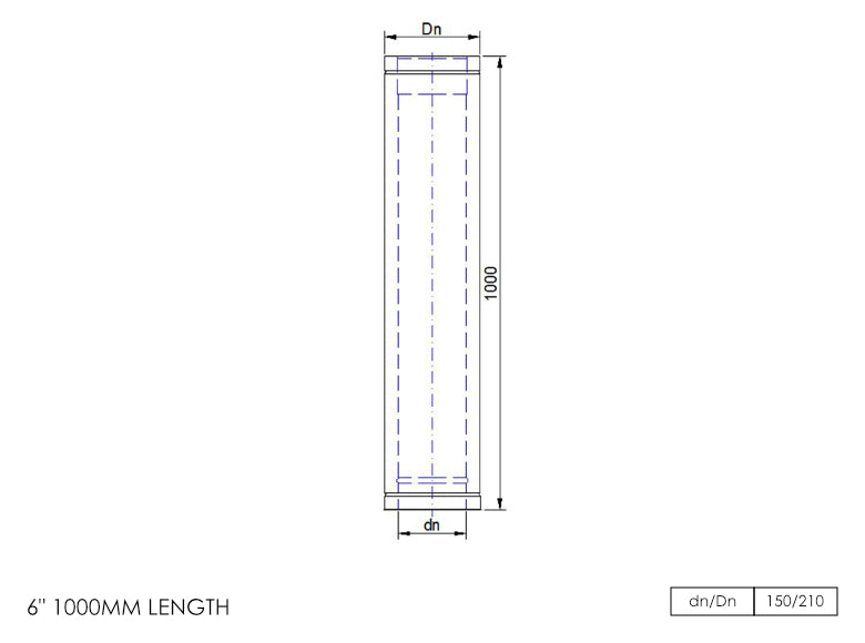 DTW 1000mm Straight Length 6 Inch MB - 0