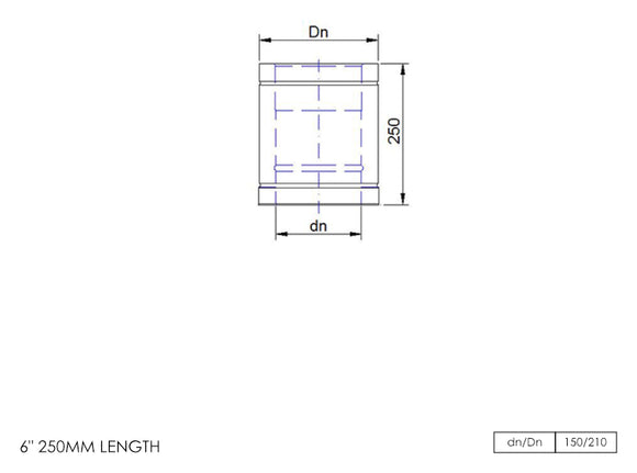 DTW 250mm Straight Length 6 Inch MB