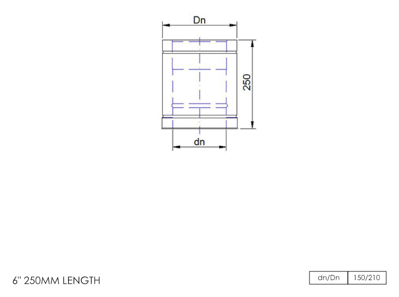 DTW 250mm Straight Length 6 Inch MB - 0