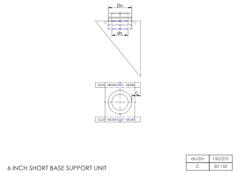 DTW Short Base Support Unit 6 Inch MB - 0