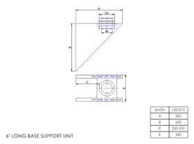DTW Long Base Support Unit 6 Inch MB - 0