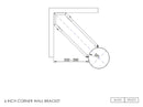 DTW Corner Wall Support 6 Inch MB-2