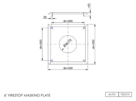 DTW Firestop Masking Plate 6 Inch MB - 0